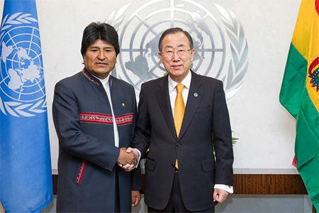 Ban Ki-Moon celebra su cumpleaños… en Bolivia